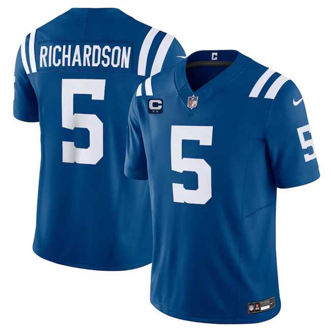 Men & Women & Youth Indianapolis Colts #5 Anthony Richardson Blue 2024 F.U.S.E. With 2-Star C Patch Vapor Limited Stitched Jersey